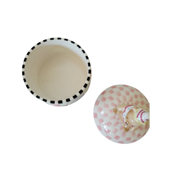 Vintage Trinket Jewelry Box 6" Michel & Co. 2000 ME Ink Ceramic Baby Dresser - Picture 3 of 5